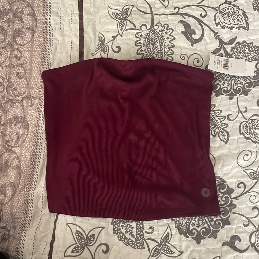 american eagle dark purple/maroon tube top